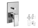 PAFFONI Level bateria wannowo-prysznicowa podtynkowa LES015CR