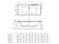 Excellent Pryzmat 180 x80,5 cm prostokątna wanna akrylowa WAEX.PRY18WH schemat