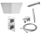 KOHLMAN Excelent termostatyczny podtynkowy zestaw prysznicowy z deszczownicą 40 cm QW432HQ40 ramię sufitowe