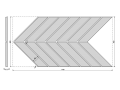 VHCT beton architektoniczny panel 3D PB 44 Vinea 118,8 x 60 x 2,5 cm schemat