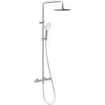 Oltens Atran zestaw prysznicowy termostatyczny z deszczownicą okrągłą chrom połysk 36500100