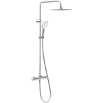 Oltens Atran zestaw prysznicowy termostatyczny z deszczownicą kwadratową chrom połysk 36501100