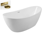 Besco AYLA  wolnostojąca wanna akrylowa 170x80 cm + korek Klik-Klak Złoty gratis + dostawa gratis !