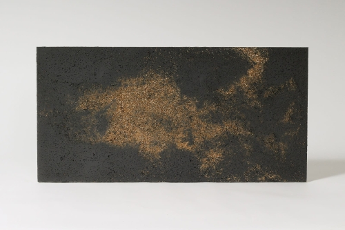 Beton architektoniczny Ultra lekki Płyta betonowa porowata kolor antracytowy z kruszywem Gold