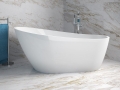Besco MELODY wolnostojąca wanna akrylowa 150x80 cm + przelew wannowy BAIŁY