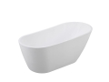 Besco MELODY wolnostojąca wanna akrylowa 170x80 cm + przelew wannowy CZARNY