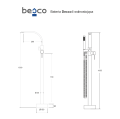 Besco DECCO I bateria wannowa wolnostojąca chrom połysk 
 schemat