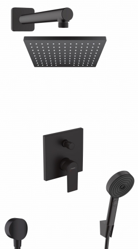 hansgrohe Vernis Shape kompletny prysznicowy zestaw podtynkowy z deszczownicą  prostokątną 230 1 Jet