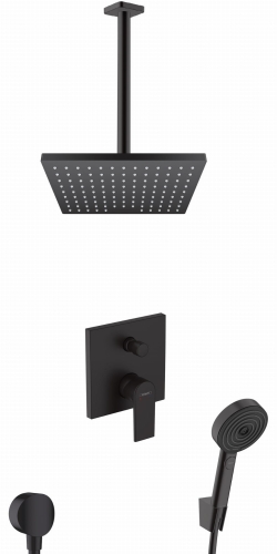 hansgrohe Vernis Shape kompletny prysznicowy zestaw podtynkowy z deszczownicą  prostokątną 230 1 Jet  ramie sufitowe 30 cm