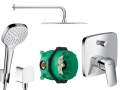 HANSGROHE LOGIS 714005000+ Croma 26425400 zestaw podtynkowy z deszczownicą Ultra Slim 25 cm