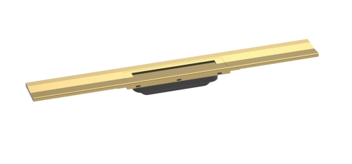 hansgrohe RainDrain Flex element zewnętrzny odpływu 1200 z możliwością przycięcia i do montażu w podłodze przy ścianie złoty połysk