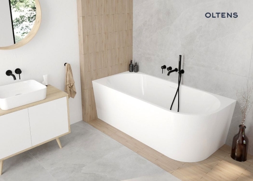 Oltens Delva wanna wolnostojąca narożna 170x80 cm lewa biała 11000000