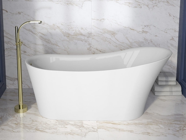 Besco Calima wolnostojąca  wanna akrylowa 170x74 cm + przelew wannowy Biały gratis + dostawa gratis !