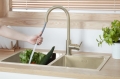 LIMA inox-złoto szampańskie bateria kuchenna Blue Water