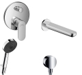 hansgrohe Rebris S kompletny wannowy zestaw podtynkowy z wylewką wannową chrom połysk