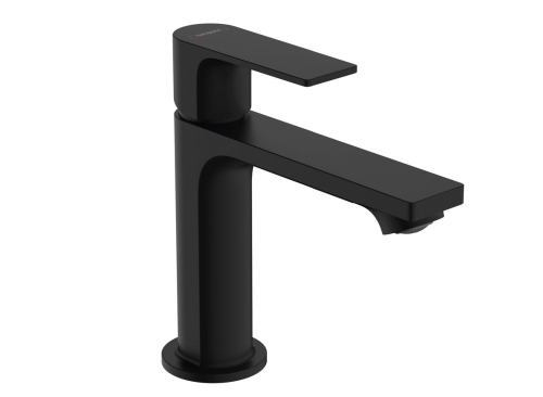 hansgrohe Rebris E bateria umywalkowa 110 z kompletem odpływowym czarny mat 72557670