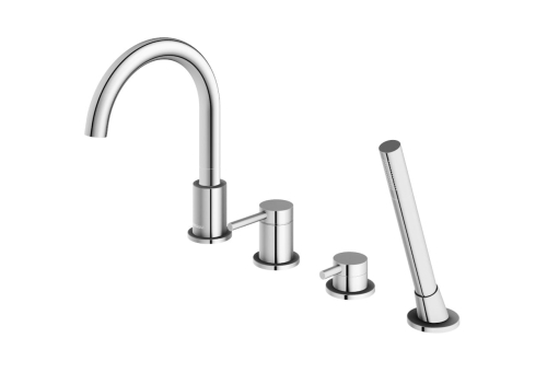 KOHLMAN Axel 4-otworowa bateria wannowa stojąca QB244A chrom połysk