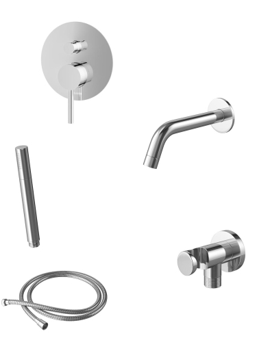 KOHLMAN Axel zestaw wannowy podtynkowy QW210AQW230R z wylewką wannową