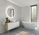 Oltens Folda wanna wolnostojąca 170x72 cm owalna akrylowa biała 12010000