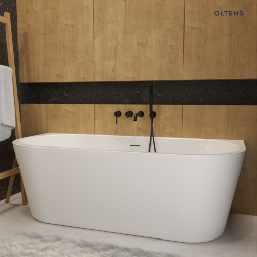 Oltens Delva wanna wolnostojąca przyścienna 170x80 cm akrylowa owalna biała 12019000