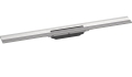 hansgrohe RainDrain Flex element zewnętrzny odpływu 700 z możliwością przycięcia i do montażu w podłodze przy ścianie stal szlachetna szczotkowana