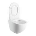 Omnires OTTAWA COMFORT bezkołnierzowa miska toaletowa wisząca z deską wolnoopadającą, 54 x 37 cm Kolor: biały mat