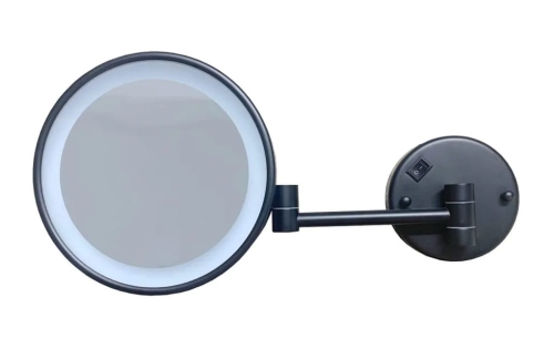 STELLA lusterko kosmetyczne powiększajace z podświetleniem LED czarny mat 22.00730-B