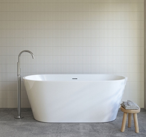 Oltens Yrsa wanna wolnostojąca 150x75 cm owalna akrylowa biała 12022000