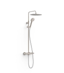 Tres OVER-WALL zestaw baterii termostatycznej naściennej  prysznicowej z deszczownicą  okrągłą 30 cm Stal 19038705AC
