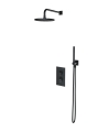 Omnires Contour termostatyczny podtynkowy system prysznicowy z deszczownicą 25 cm antracyt szczotkowany SYSCT11AT