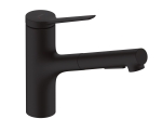 hansgrohe  Zesis M 33 bateria kuchenna z wyciąganą wylewką oraz 2 strumieniami Czarny Mat  74800670