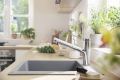 hansgrohe Zesis M 33 bateria kuchenna z wyciąganą wylewką oraz 2 strumieniami chrom połysk 74810000
