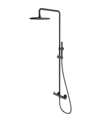 Omnires Y zestaw prysznicowy natynkowy z deszczownicą ø 25 cm złoty połysk Y1244MGR