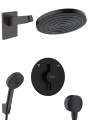 hansgrohe DuoTurn S kompletny prysznicowy zestaw podtynkowy z deszczownicą Pulsify 260 czarny mat
