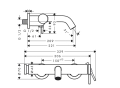 hansgrohe Tecturis S bateria wannowa ścienna brąz szczotkowany 73422140 schemat