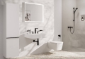 hansgrohe Tecturis E 150 Fine 3-otworowa bateria umywalkowa EcoSmart z kompletem odpływowym czarny mat 73030670