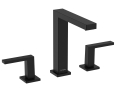 hansgrohe Tecturis E 150 Fine 3-otworowa bateria umywalkowa EcoSmart z kompletem odpływowym czarny mat 73030670