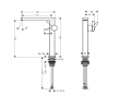 hansgrohe Tecturis E 240 Fine bateria umywalkowa CoolStart EcoSmart do umywalek nablatowych bez kompletu odpływowego czarny mat rysunek