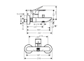 hansgrohe Rebris E bateria wannowo prysznicowa czarny mat 72450670 schemat