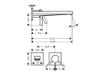 hansgrohe Tecturis E 240 Fine bateria umywalkowa ścienna podtynkowa czarny mat 73051670 schemat