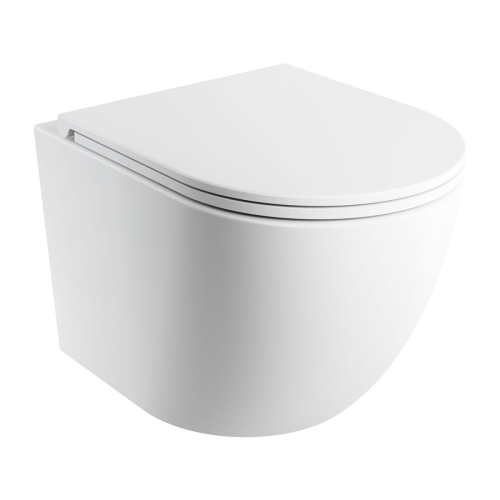 Omnires OTTAWA miska toaletowa wisząca SILENT POWER™ z deską wolnoopadającą, 49 x 37 cm Kolor: biały mat