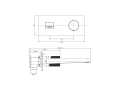 Omnires Contour bateria umywalkowa podtynkowa miedź szczotkowana CT8015CPB  rysunek
