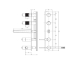 Omnires Contour bateria wannowa podtynkowa 5-otworowa miedź szczotkowana CT8037/1CPB rysunek