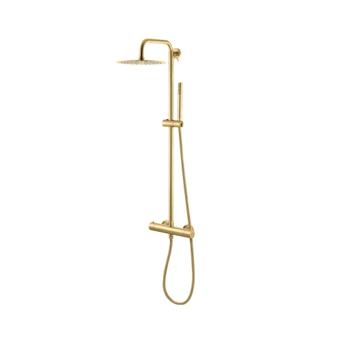 Vema Otago termostatyczny zestaw natryskowy deszczownica 25cm Brushed Gold V08233.AP.98