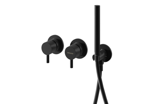 KOHLMAN Axel Black podtynkowa bateria wannowo-prysznicowa QW260AB czarny mat z 2 wyjściami