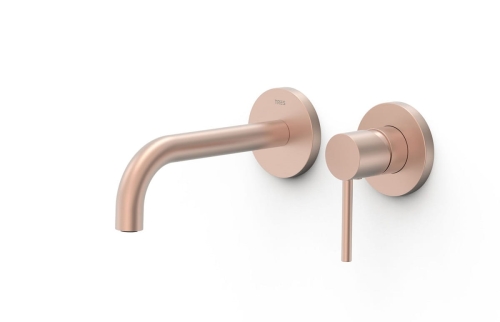 Tres Study Exclusive bateria umywalkowa podtynkowa złoty różowy mat 26230021OPM element zewnętrzny