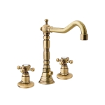 REITANO Atea 3-otworowa wysoka bateria umywalkowa R322BR bronzo