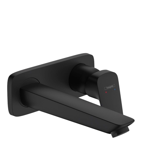 hansgrohe Logis ścienna podtynkowa bateria umywalkowa z wylewką 19,5 cm czarny mat