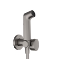hansgrohe Główka prysznicowa Bidette 1jet S EcoSmart z mieszaczem, uchwytem i wężem prysznicowym 125 cm 29232340 Czarny Chrom Szczotkowany