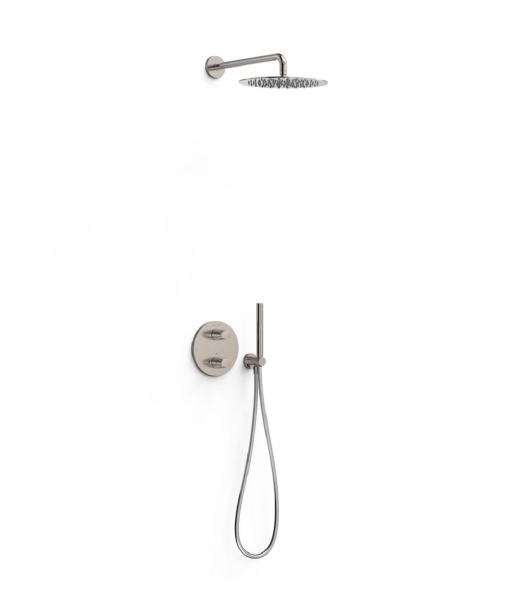 Tres zestaw natryskowy z baterią termostatyczną podtynkową Therm-Box 28135004AC Stal deszczownica okrągła 30 cm